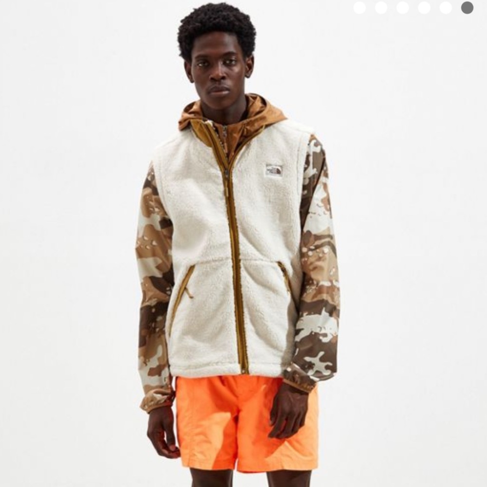 The North Face Fleece Vest with Camo Sleeves